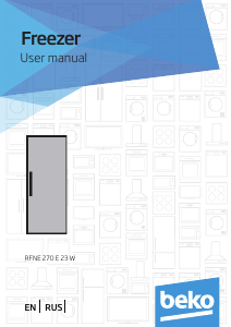 Manual BEKO RFNE 270 E23W Freezer