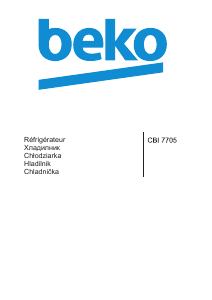 Priročnik BEKO CBI 7705 Hladilnik in zamrzovalnik