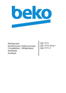 Bedienungsanleitung BEKO CBI 7771 F Kühl-gefrierkombination