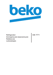 Vadovas BEKO CBI 7771 Šaldytuvas-šaldiklis