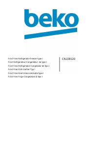Manual de uso BEKO CN 228120 Frigorífico combinado