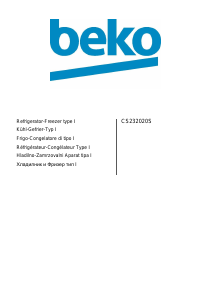 Bedienungsanleitung BEKO CS232020S Kühl-gefrierkombination