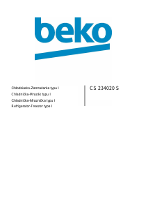 Návod BEKO CS234020S Chladnička s mrazničkou