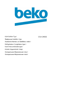Посібник BEKO CSA24032 Холодильник із морозильною камерою
