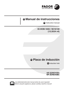 Manual de uso Fagor 4IF-ZONE40BC Placa
