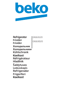Rokasgrāmata BEKO GN163120 Ledusskapis ar saldētavu