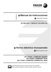 Manual Fagor 9H-185AX Comfort Inox Oven