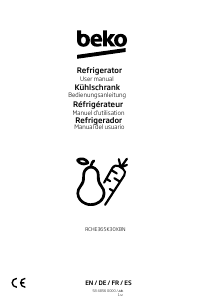 Bedienungsanleitung BEKO RCHE365K30XBN Kühl-gefrierkombination