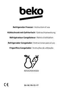Manual BEKO RDSA240K40GN Fridge-Freezer