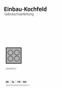 Bedienungsanleitung BEKO HII 64430 GT Kochfeld