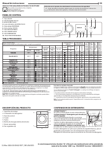 Handleiding Hotpoint NWS 8469 WK SPT Wasmachine