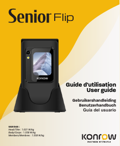 Mode d’emploi Konrow Senior Flip Téléphone portable