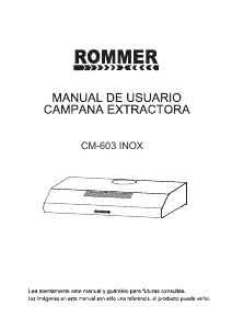 Handleiding Rommer CM-603 INOX Afzuigkap