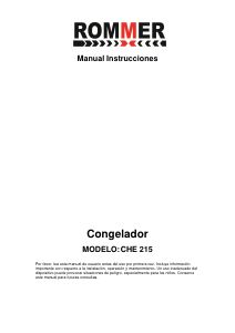 Manual de uso Rommer CHE 215 Congelador