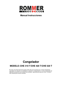 Manual de uso Rommer CHE 310 T Congelador