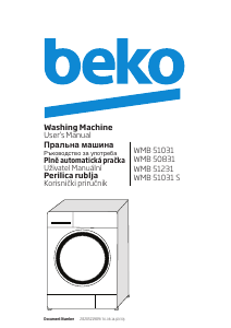 Priručnik BEKO WMB 51231 Stroj za pranje rublja
