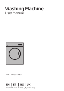 Наръчник BEKO WMY 71233 LMB3 Пералня