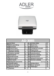 Brugsanvisning Adler AD 3085 Kontaktgrill