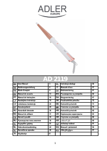 Manual de uso Adler AD 2119 Moldeador