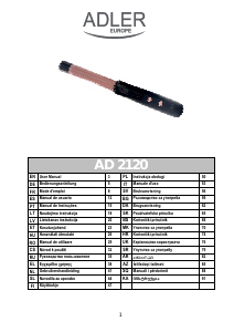 Manual Adler AD 2120 Modelador de cabelo