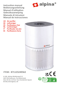 Manual de uso Alpina BKJ-23A Purificador de aire