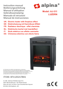 Manual de uso Alpina AJ-311 Luzern Chimenea electrica