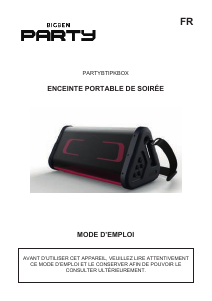 Priručnik Bigben PARTYBTIPKBOX Zvučnik