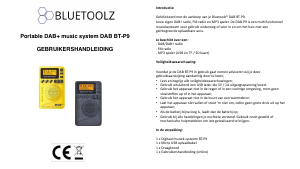 Handleiding Bluetoolz BT-P9 Radio