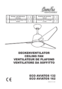 Mode d’emploi CasaFan Eco Aviatos 162 Ventilateur de plafond