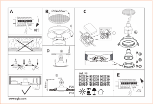 Manual Eglo 902253 Lampă