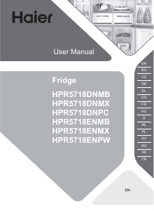 Manuál Haier HPR5718DNMB Lednice s mrazákem