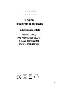 Manual de uso Caso Pro Menu 3500 Placa