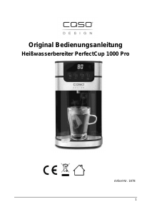 Manual Caso PerfectCup 1000 Pro Water Dispenser