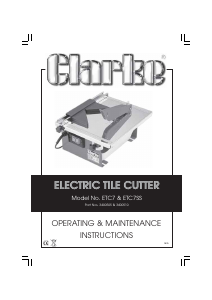 Handleiding Clarke ETC 7SS Tegelsnijder