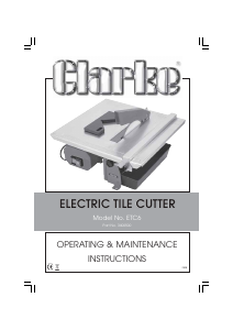 Handleiding Clarke ETC 6 Tegelsnijder