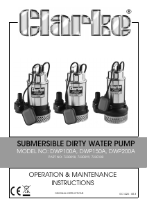 Handleiding Clarke DWP 150A Waterpomp