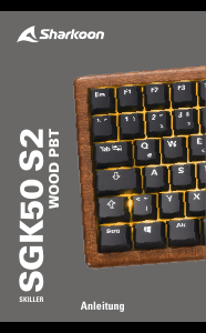 Bedienungsanleitung Sharkoon SKILLER SGK50 S2 Wood Tastatur