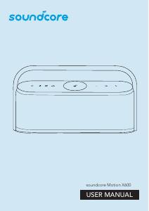 Käyttöohje Soundcore Motion X600 Kaiutin