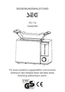 Bedienungsanleitung SEG TO 115 Toaster