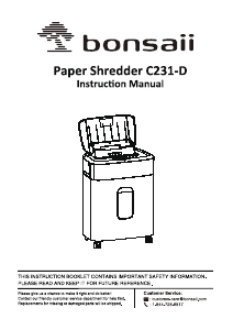 Manual Bonsaii C231-D Paper Shredder