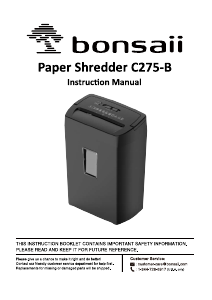 Manual Bonsaii C275-B Paper Shredder
