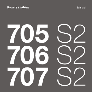Kullanım kılavuzu Bowers and Wilkins 707 S2 Hoparlör