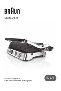 Εγχειρίδιο Braun CG 9040 MultiGrill 9 Σχάρα επαφής