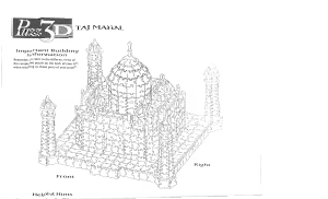 Manual MB Taj Mahal 3D Puzzle