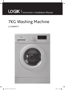 Manual Logik L714WM17 Washing Machine