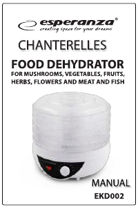 Manual Esperanza EKD002 Chanterelles Food Dehydrator