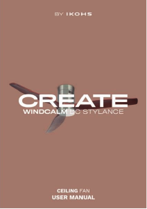 Manual Create Windcalm DC Stylance Ventilador de teto