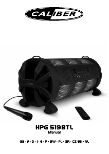 Mode d’emploi Caliber HPG519BTL Haut-parleur