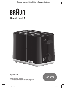 Priročnik Braun HT1010 Breakfast 1 Opekač