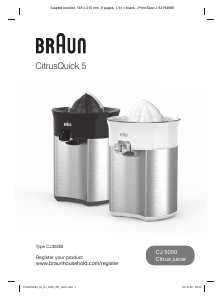 Handleiding Braun CJ 5050 CitrusQuick 5 Citruspers